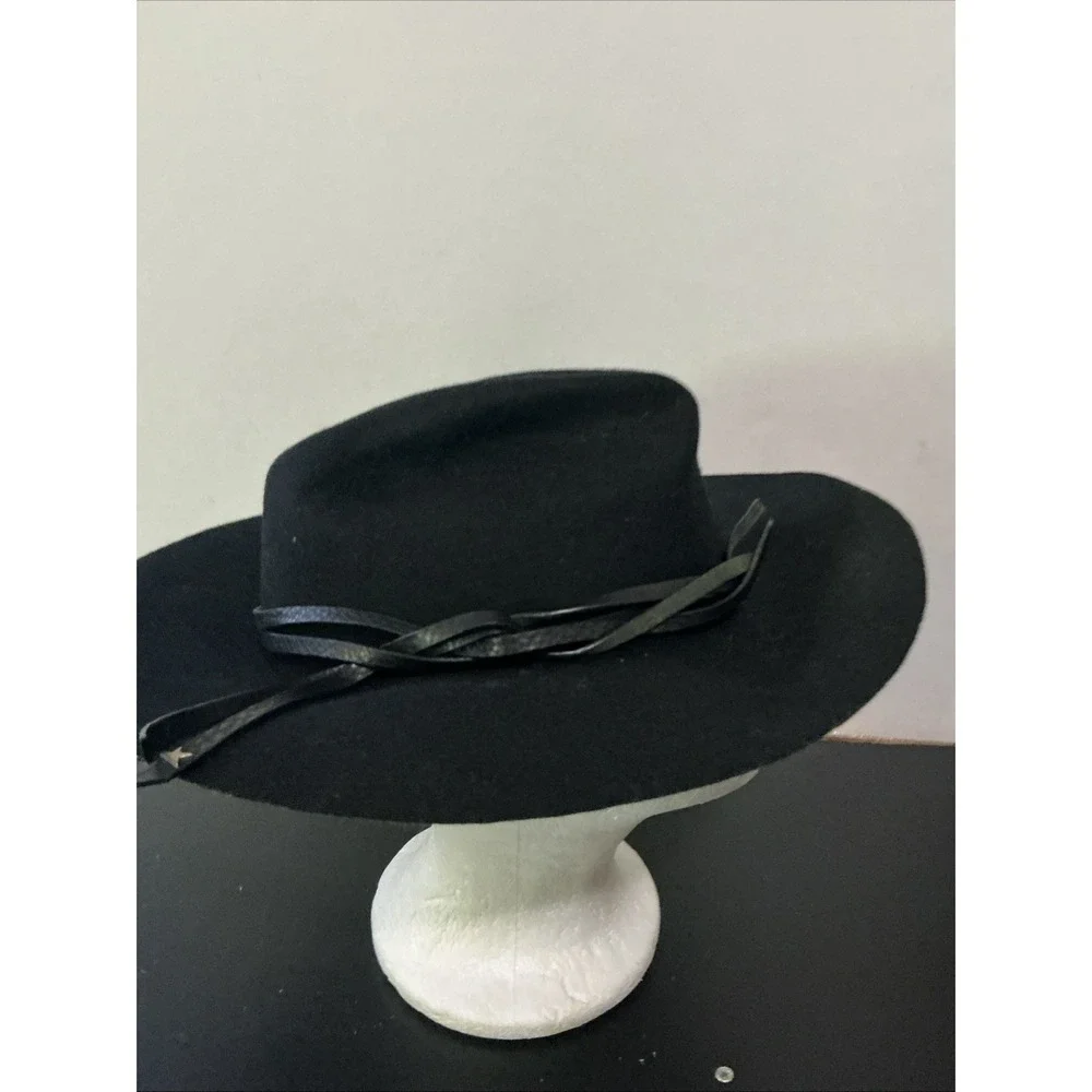 Golden Goose Wool & Leather Fedora - Black - 22